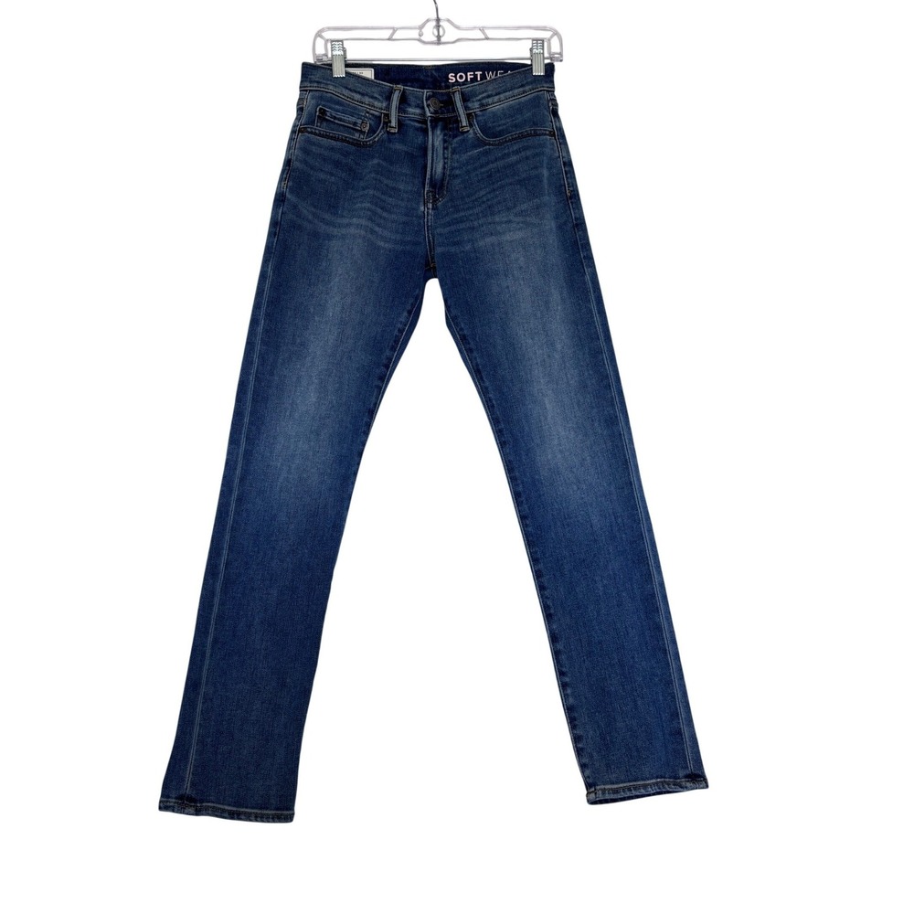 Gap Denim Soft Wear Slim Fit Jeans Mens 28x30 Medium Wash Blue Stretch Pants